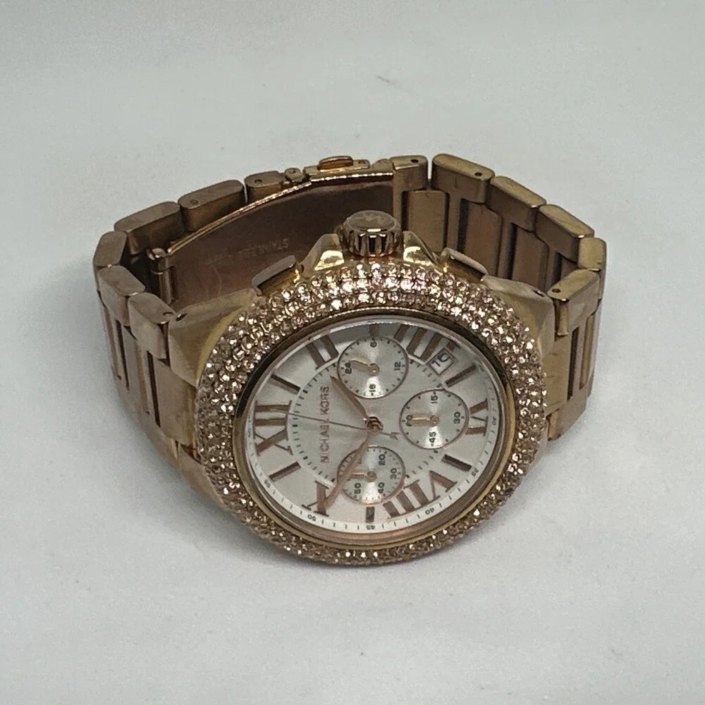 Michael Kors Camille MK5636 Womens Stainless Steel Analog Dial Wristwatch HME651